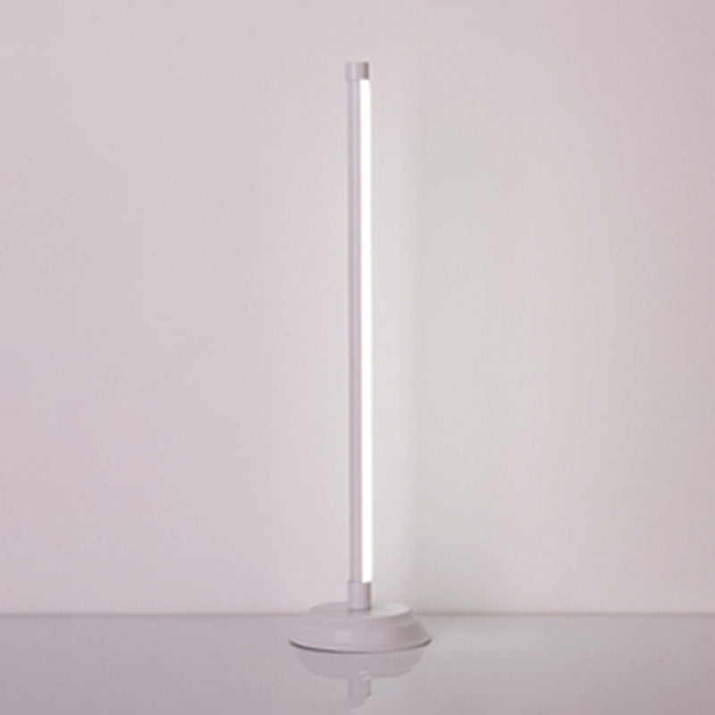 Metallic Rod Shaped Table Lamp Nordic Style Integrated LED Nightstand Light