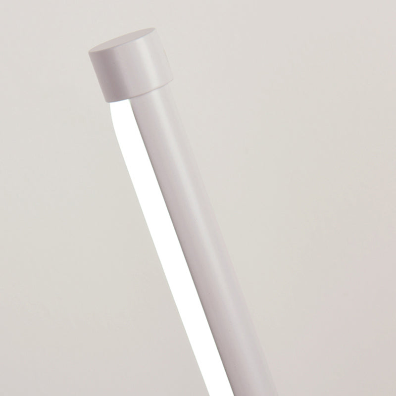Metallic Rod Shaped Table Lamp Nordic Style Integrated LED Nightstand Light