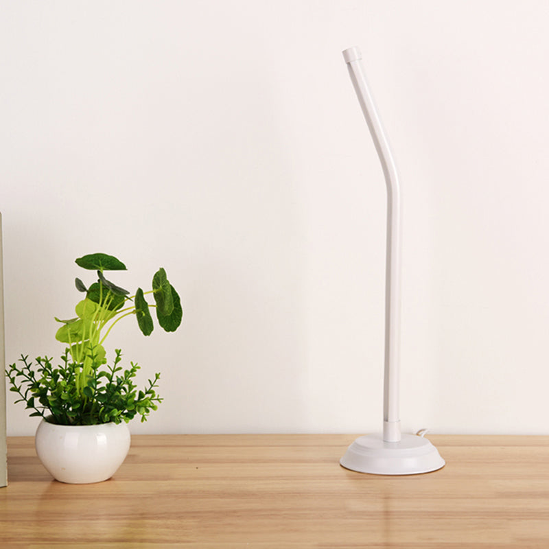 Metallic Rod Shaped Table Lamp Nordic Style Integrated LED Nightstand Light