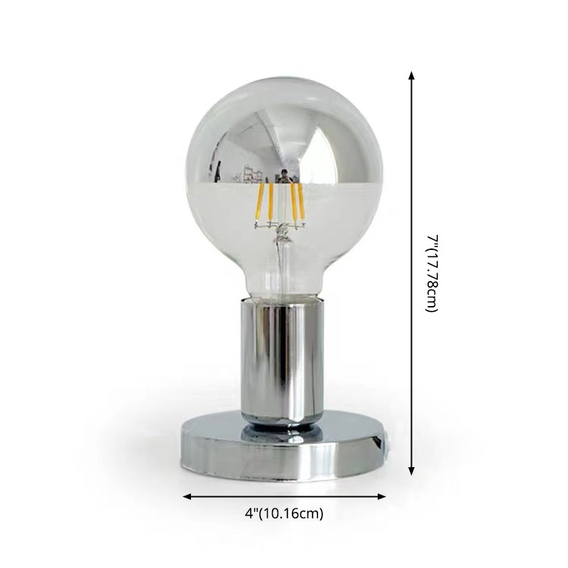 Comodino in metallo d'argento luce creativa Nordic 1 tavolo da tavolo per camera da letto