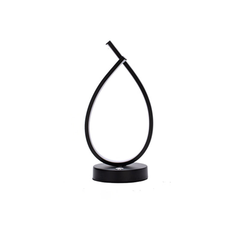 Lampada da tavolo minimalista a forma di goccia Lampada da soggiorno a LED in alluminio