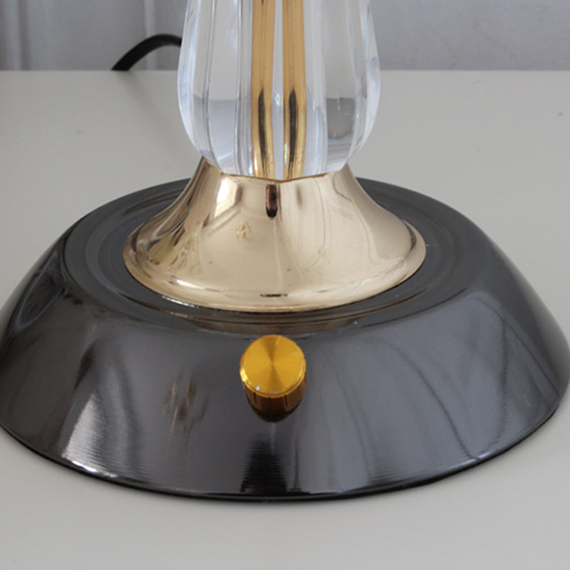 Glass Hemisphere Nightstand Lamp Minimalist 2-Light Table Light for Bedroom