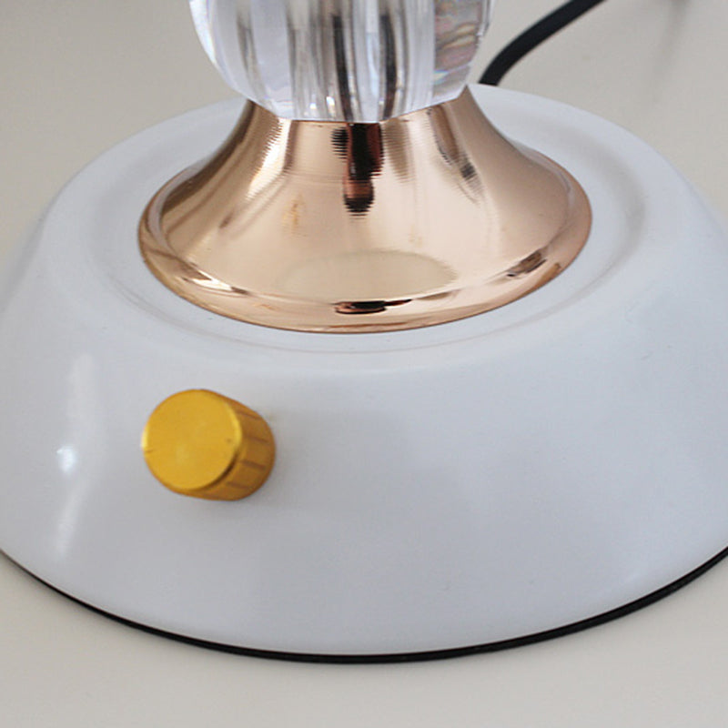 Glass Hemisphere Nightstand Lamp Minimalist 2-Light Table Light for Bedroom