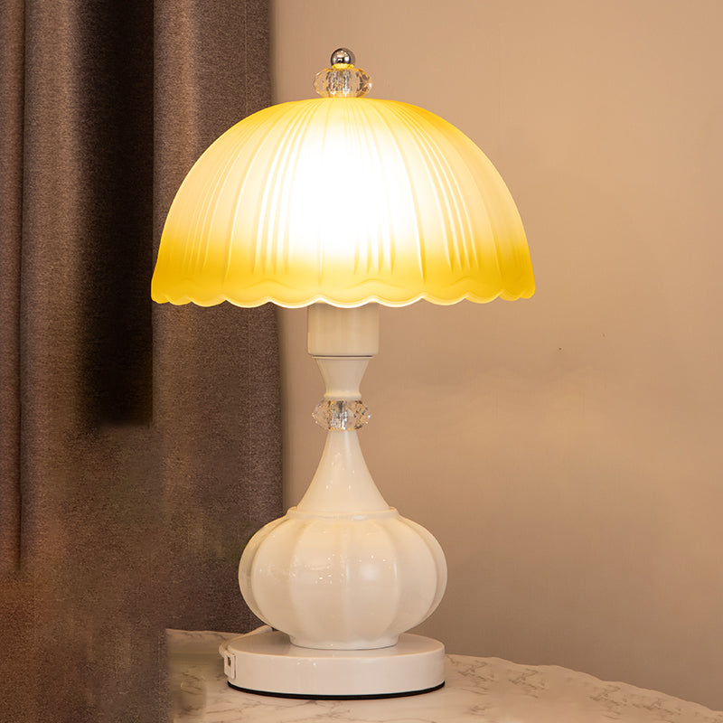 Minimalistisch hemisferisch tafellamp glas 1 hoofd slaapkamer nachtkastje licht