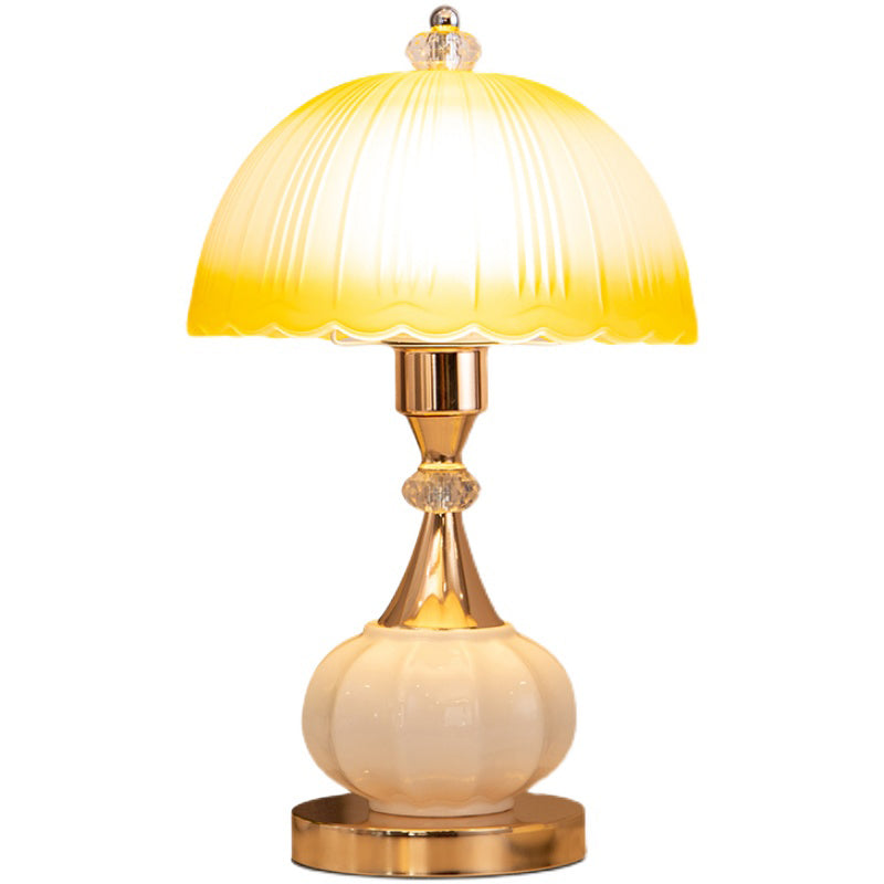 Minimalistisch hemisferisch tafellamp glas 1 hoofd slaapkamer nachtkastje licht