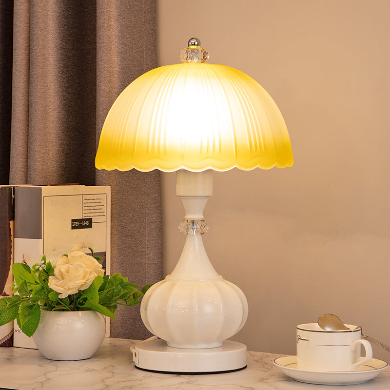 Minimalistisch hemisferisch tafellamp glas 1 hoofd slaapkamer nachtkastje licht