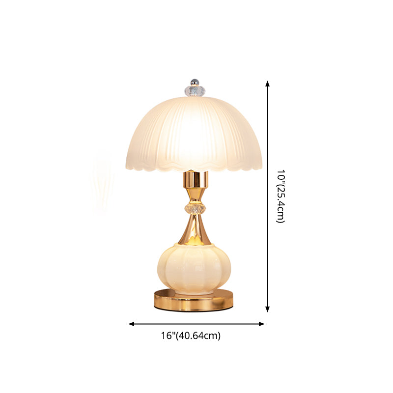 Minimalistisch hemisferisch tafellamp glas 1 hoofd slaapkamer nachtkastje licht