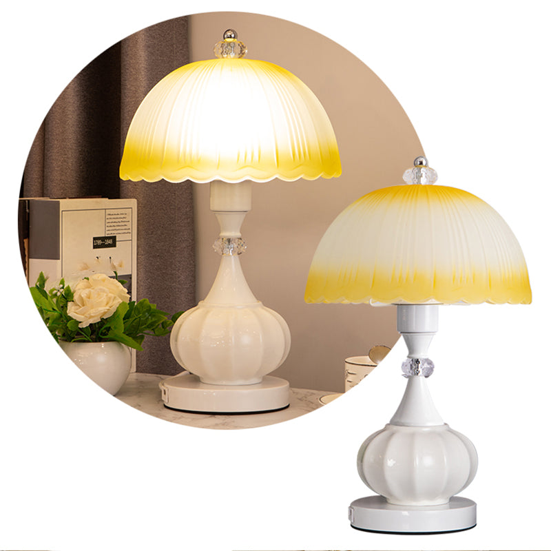 Minimalistisch hemisferisch tafellamp glas 1 hoofd slaapkamer nachtkastje licht