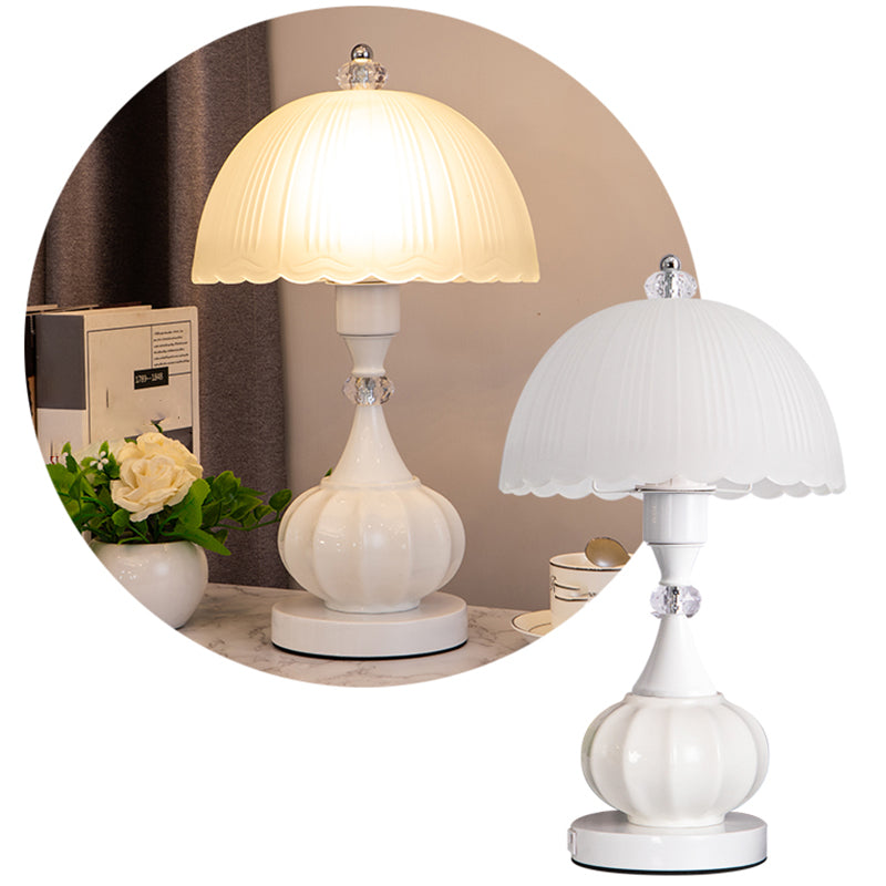 Minimalistisch hemisferisch tafellamp glas 1 hoofd slaapkamer nachtkastje licht