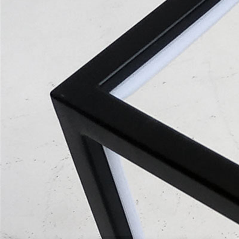 Black Rectangular Linear Table Lamp Modern Creative Metal LED Nightstand Light
