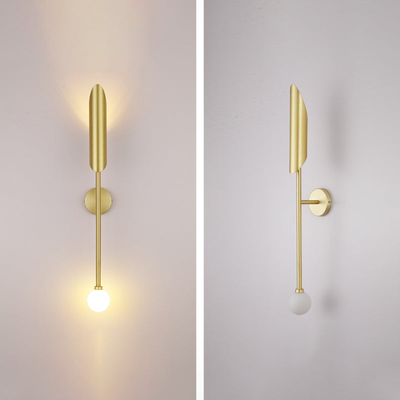 Iluminación de pared sombreada de metal Luz de pared minimalista de luz para sala de estar para sala de estar
