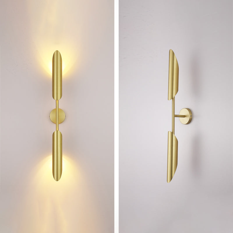 Iluminación de pared sombreada de metal Luz de pared minimalista de luz para sala de estar para sala de estar