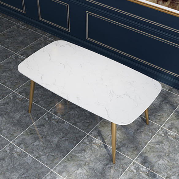 Scandinavian Kitchen Dining Room Set with  Sintered Stone Top and 4 Legs Base Dining Furniture