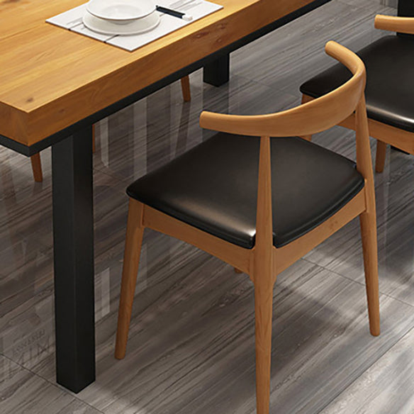 Rectangle Industrial Style Solid Wood Dining Room Set with 4 Legs Table Dining Room Furniture