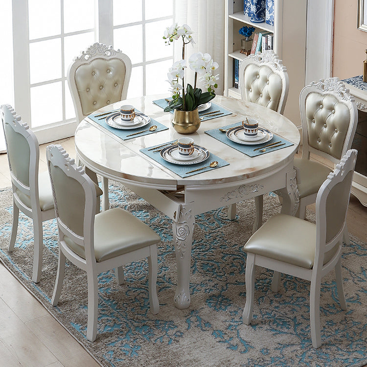 Victorian Dining Room Set Standard Height with Rectangle Top 4 Legs Base Dining Furniture