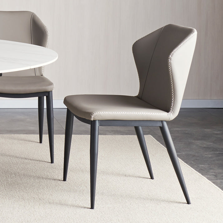 Modern Kitchen Dining Room Set with Sintered Stone Top and Black Base Dining Furniture Set