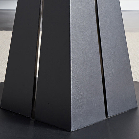 Modern Kitchen Dining Room Set with Sintered Stone Top and Black Base Dining Furniture Set