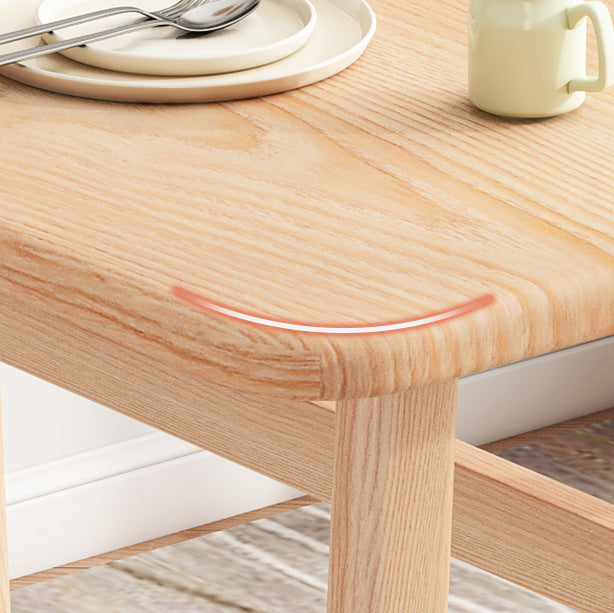 Moderne rechthoekige vorm standaard eetgelegenheid set mdf keuken dinerset in kaki