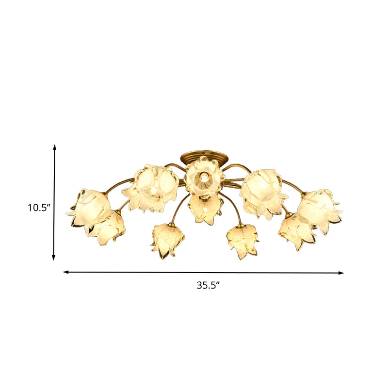 12 luces Pétal semi rascillo de techo de techo