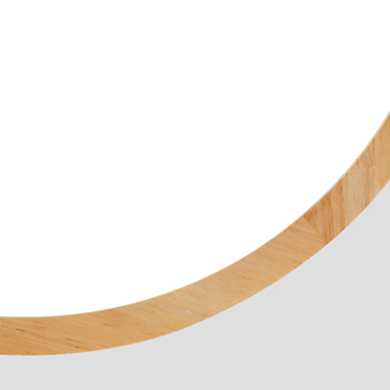 Wooden Geometric LED Ceiling Light in Modern Concise Style Acrylic Indoor Flush Mount in Log Color