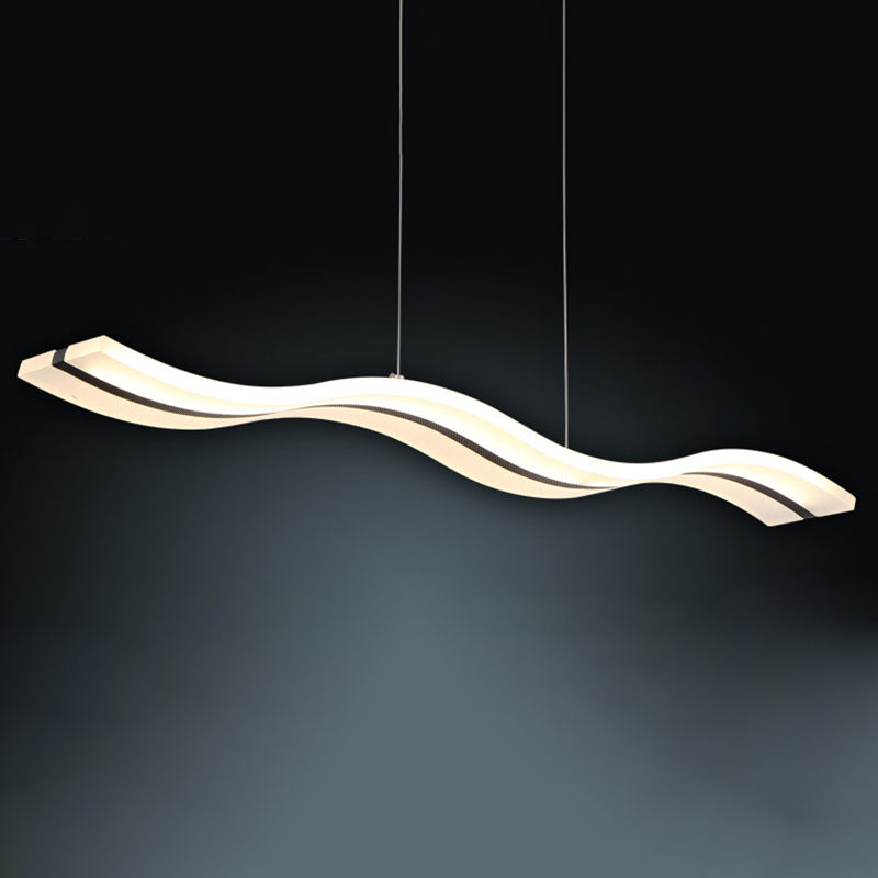 Lumière de l'île LED linéaire blanche dans la simplicité moderne PENDANT FER WARGÉ