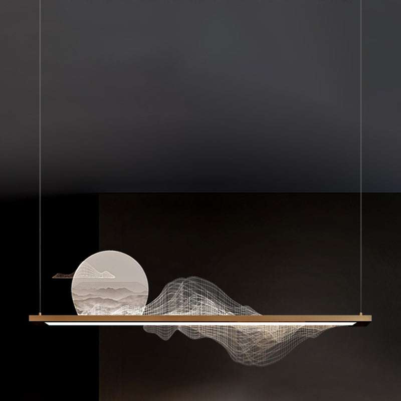 Luces colgantes colgantes de metal lámparas colgantes lineales modernas para el comedor