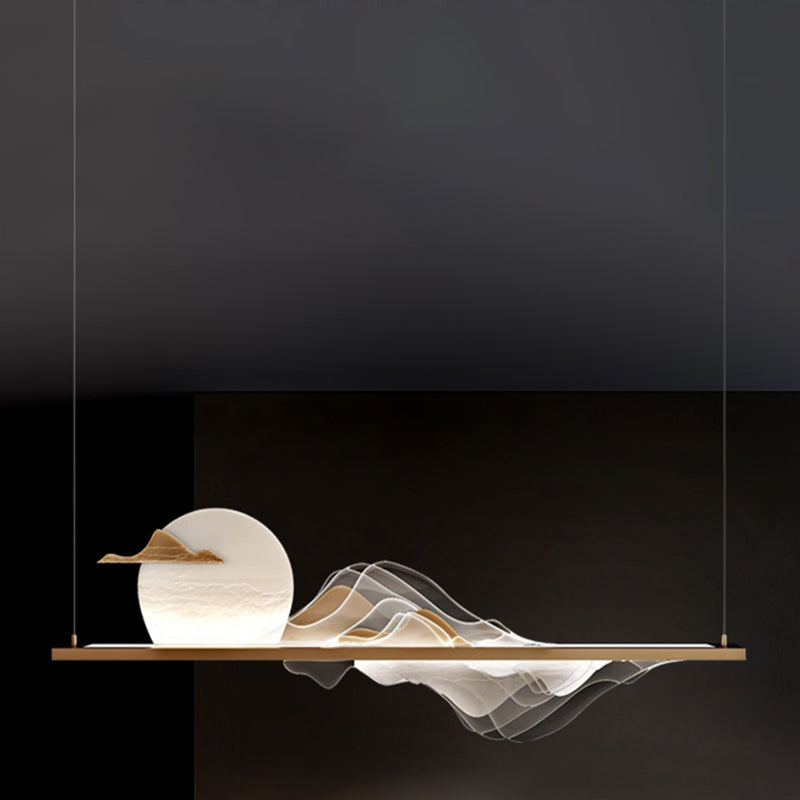 Luces colgantes colgantes de metal lámparas colgantes lineales modernas para el comedor