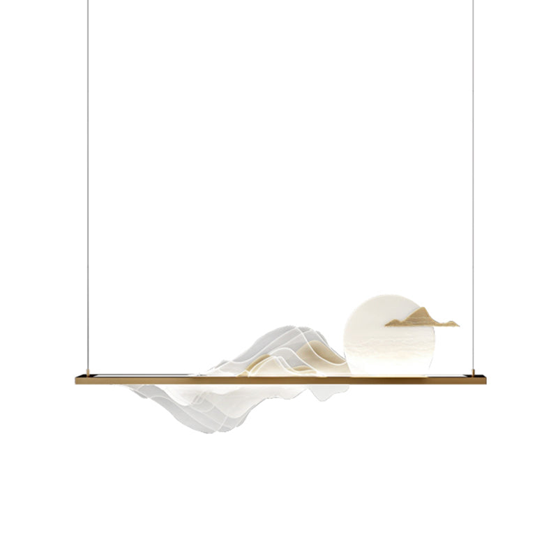 Luces colgantes colgantes de metal lámparas colgantes lineales modernas para el comedor