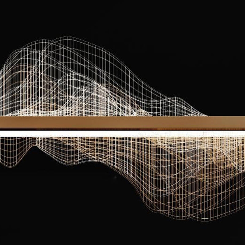 Luces colgantes colgantes de metal lámparas colgantes lineales modernas para el comedor