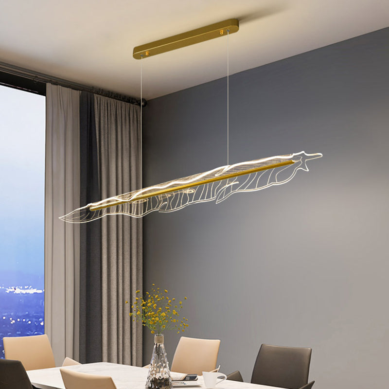 Éclairage île moderne en or