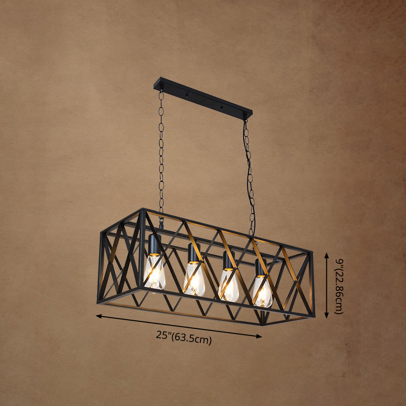 Éclairage d'île linéaire métal