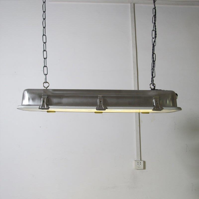 Accensione del lampadario dell'isola lineare in metallo Apparecchi di illuminazione a sospensione moderna