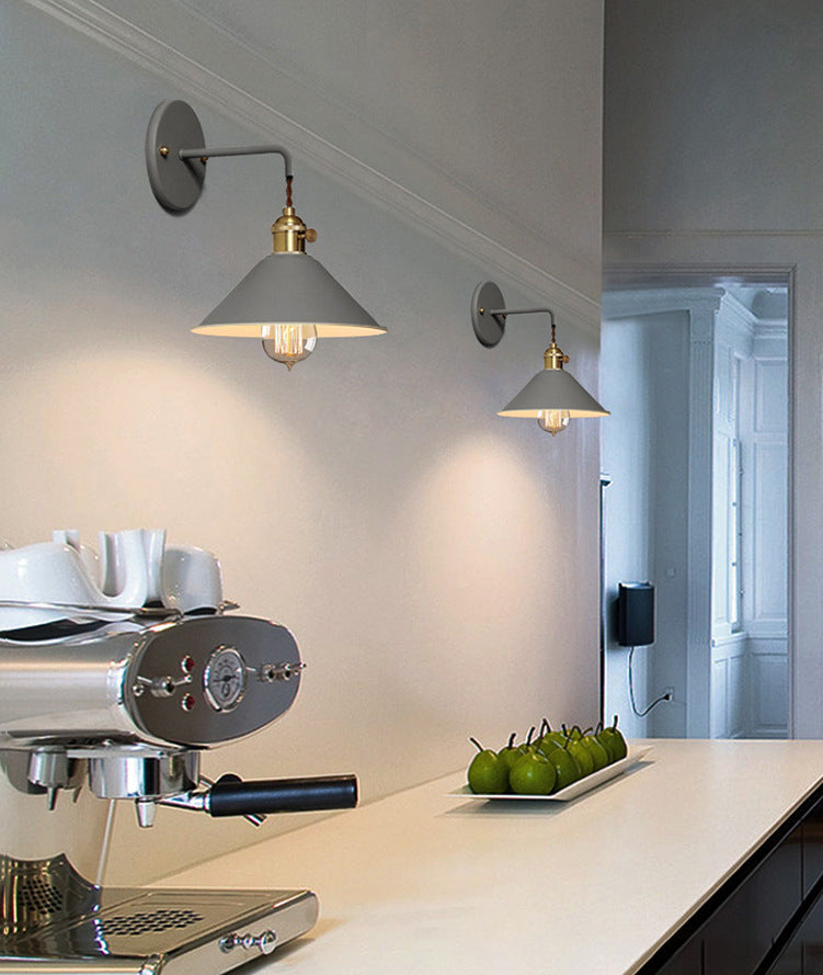 Moderne nordische Makkaron -Hängende Wandlampenmeinungskegelwandleuchte für Innenräume