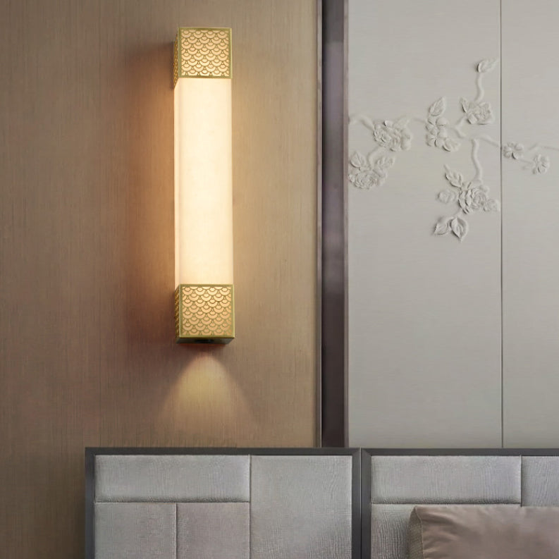 Lampada da parete a parete quadrata contemporanea Lampada a monte in metallo per soggiorno