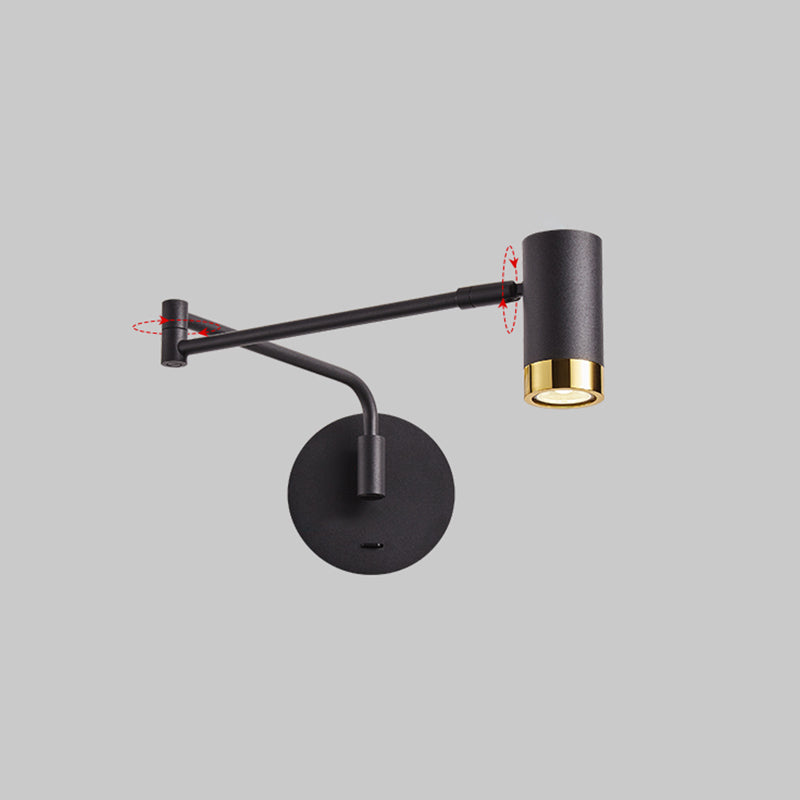 Fissature a parete in alluminio a doppio braccio Fissature a parete moderna a 1 luce Luci da parete per soggiorno per soggiorno