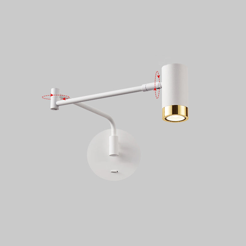 Fissature a parete in alluminio a doppio braccio Fissature a parete moderna a 1 luce Luci da parete per soggiorno per soggiorno