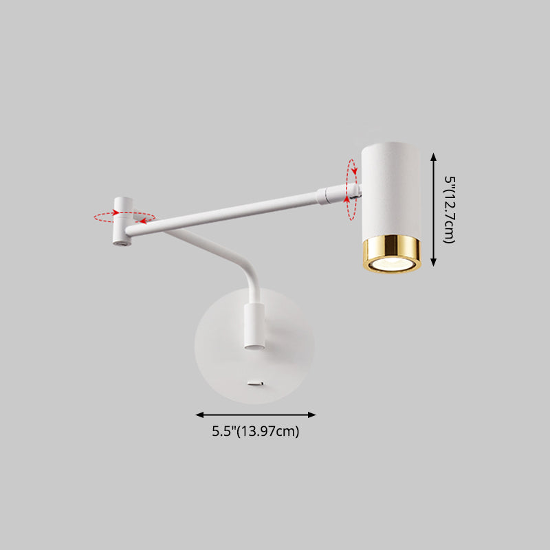 Fissature a parete in alluminio a doppio braccio Fissature a parete moderna a 1 luce Luci da parete per soggiorno per soggiorno