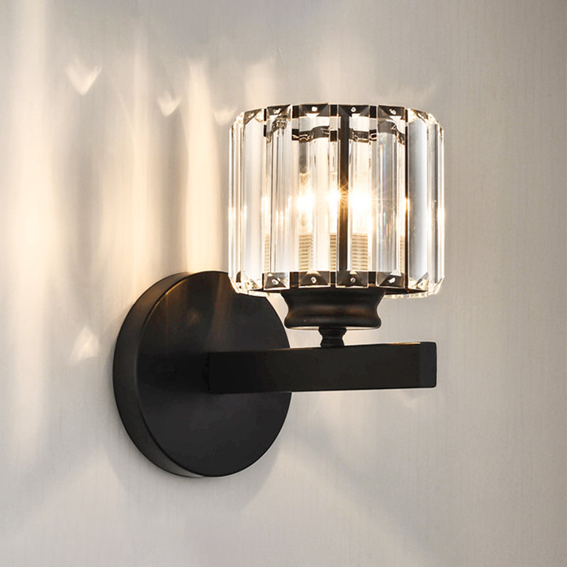 Lampada a parete cilindrica Stile moderno a 1 luce trasparente lampada montata a parete