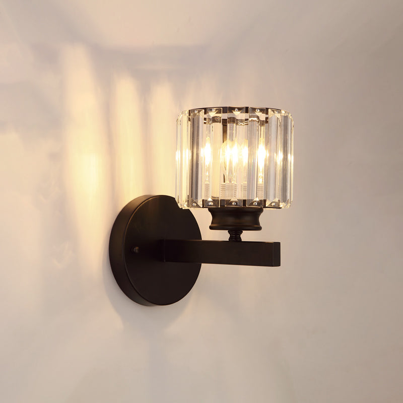 Lampada a parete cilindrica Stile moderno a 1 luce trasparente lampada montata a parete