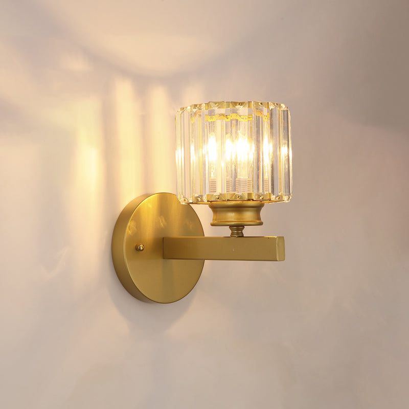Lampada a parete cilindrica Stile moderno a 1 luce trasparente lampada montata a parete