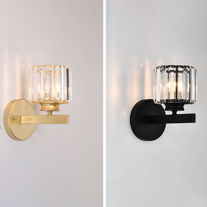 Lampada a parete cilindrica Stile moderno a 1 luce trasparente lampada montata a parete