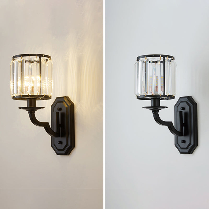 Lampada a parete cilindrica Stile moderno a 1 luce trasparente lampada montata a parete