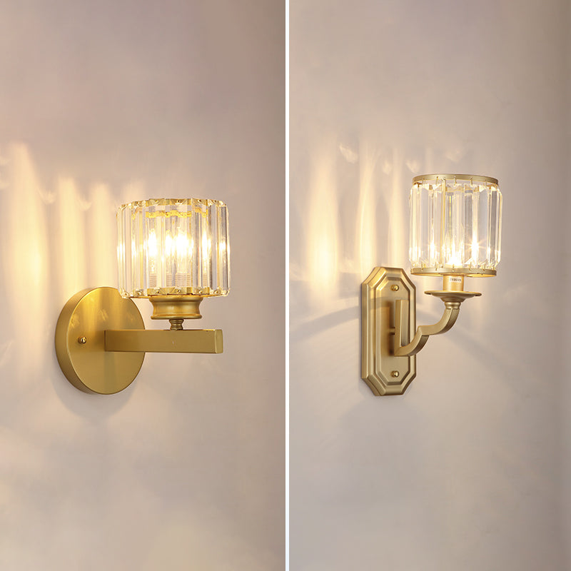 Lampada a parete cilindrica Stile moderno a 1 luce trasparente lampada montata a parete