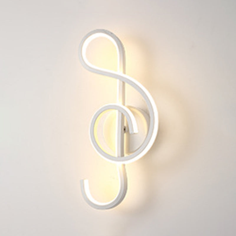 Linear Shade Wall Lighting Modern Simple Style  1 Light Sconce Light in Black Finish