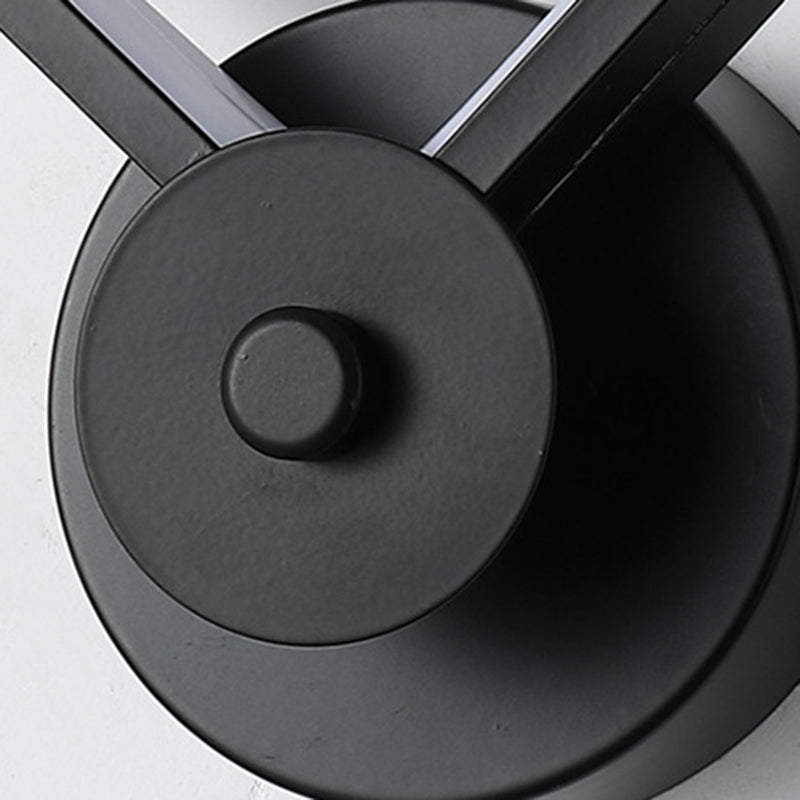 Linear Shade Wall Lighting Modern Simple Style  1 Light Sconce Light in Black Finish