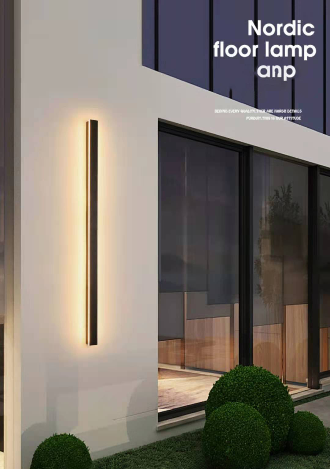 1-Light Linear Wall Sconce Modern Simple Style Metal Wall Lighting in Black