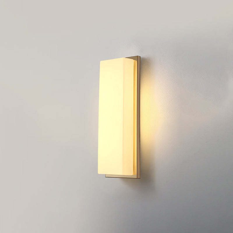1-Light Retangular Wall Sconce Modern Simple Style LED Wall Lighting in Gold