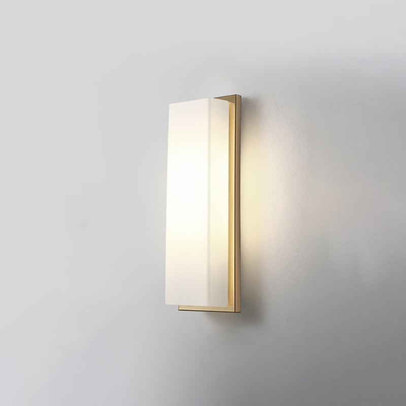 1-Light Retangular Wall Sconce Modern Simple Style LED Wall Lighting in Gold