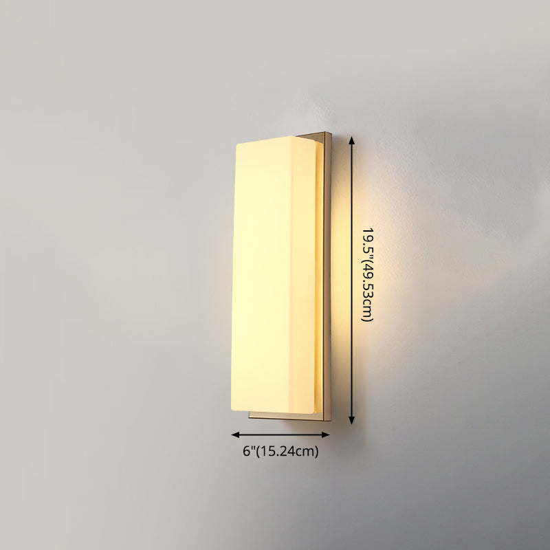 1-Light Retangular Wall Sconce Modern Simple Style LED Wall Lighting in Gold