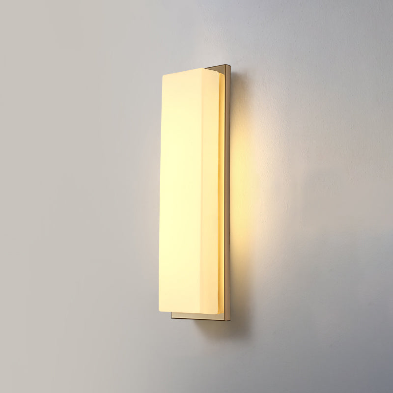 1-Light Retangular Wall Sconce Modern Simple Style LED Wall Lighting in Gold